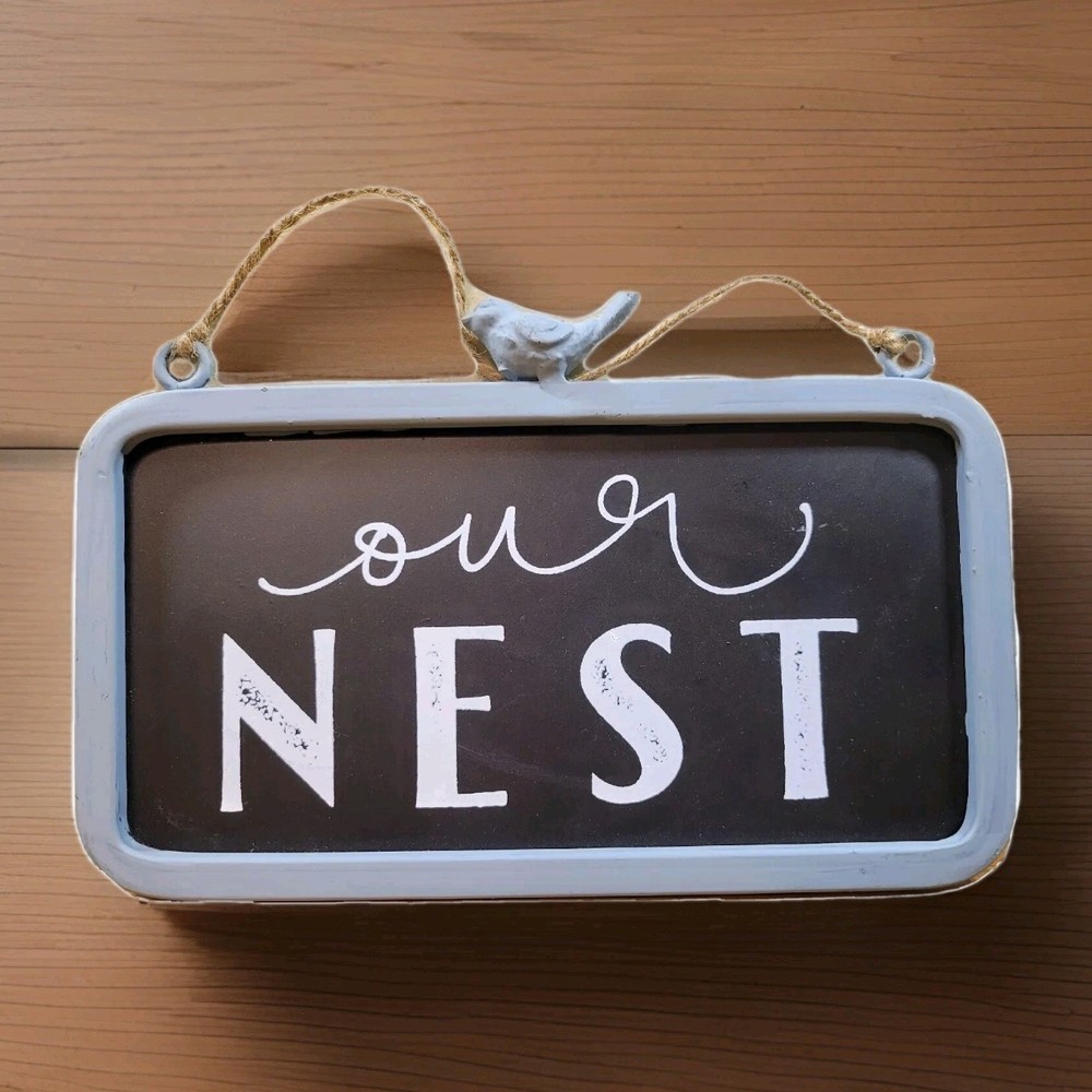 “OUR NEST” Bird Frame Hangable Wall Art Sign, Wedding/ Shower Gift, New