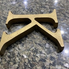 Door House Address Street Number Letter K Steel 6″ Gold Color