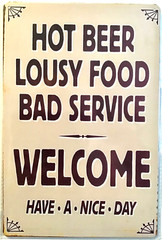 TIN SIGN new 8×12 Food kitchen man cave funny service beer snack bar welcome A15