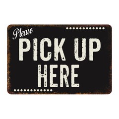 Pick Up Here Sign Restaurant Rustic Wall Décor Diner Plaque 50s 108120061063