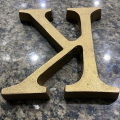 Door House Address Street Number Letter K Steel 6″ Gold Color