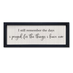Inspirational Quote Bible Verse Wall Decor I Still Remember the Days I Prayed…