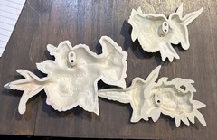 Vintage Burwood Products Wall Hanging Hummingbirds & Flowers Plaque 3 Piece Set