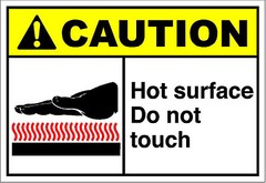 Hot Surface Do Not Touch Caution OSHA / ANSI LABEL DECAL STICKER
