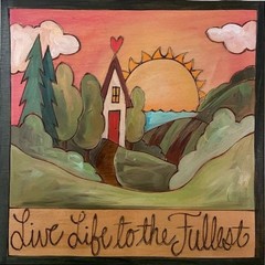 Sticks Handmade – Hand Carved & Painted 10x10in Wood Plaque – PLQ010-fullest