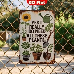 Funny Plant Lover Metal Tin Sign 8×12 Vintage Garden Wall Decor Gift for Her