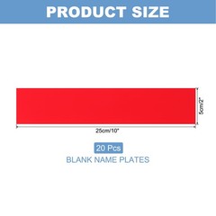 10″x2″ Blank Name Plates, 20 Pack Custom Engraved Name Plate, Red, Yellow