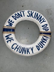 WE DONT SKINNY DIP WE CHUNKY DUNK LIFE RING WALL ART TIKI BAR DECORATIONS