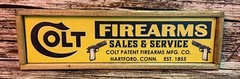 Rustic Style Colt Gun Hunting Wooden Sign Man Cave Framed – 6×24