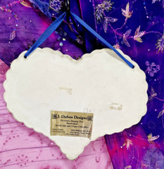 J Duban Designs Angel Proverbs Trust in the Lord Ceramic Hangable Heart Tile