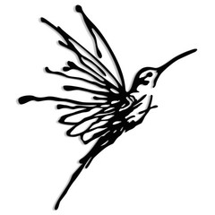 3D Metal Hummingbird Wall Art Decor,Unique Black Metal Bird Wall Sculptures,Outd