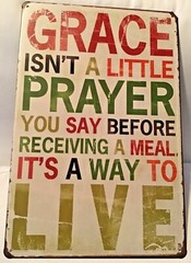 8×12 Tin Sign religious prayer religion quote vintage metal door wall poster