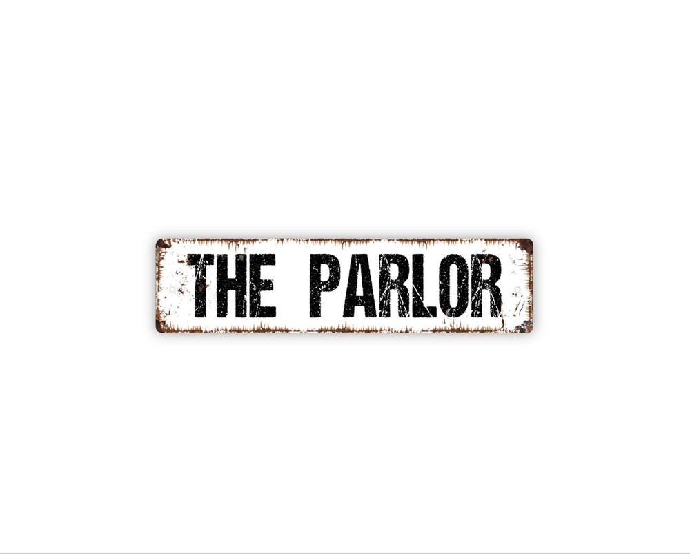 The Parlor Sign | Vintage Home Wall Art | Farmhouse Victorian Living Room