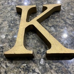Door House Address Street Number Letter K Steel 6″ Gold Color