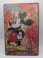 8”X 12” Mickey Mouse Graffiti Art Mouse Wall Art Metal Sign New