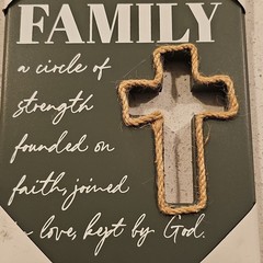 Crystal Art Gallery Family Inspirational Religious Cross Plaque Hanging