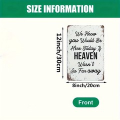 Retro Remembrance Metal Sign Heartfelt Tribute Decor for Memorial Garden & Altar