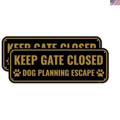 High-Visibility Keep Gate Closed Sign Set – 10×3.5 Inches Aluminum Durability