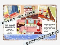 1930-45 Real Estate Remodeling Co. Pennsylvania tin sign pop shop office decor