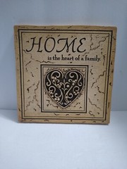 Vintage Home is the heart of the family Wall Decor Plaque 3D Square Retro Rustic
