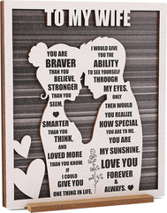 Mothers Day to My Wife Plaque | Valentines Romantic Gifts for Wife from Husba…