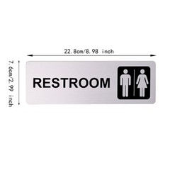 Toilet Sign Bathroom Door Signage for Door or Wall Decor Hotel Business
