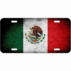 Mexico Decorative License Metal Plate Vintage Flag Sign Travel Wall Tin Plaque