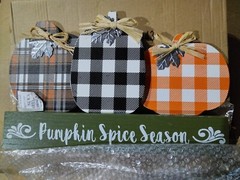 pumpkin sign wooden