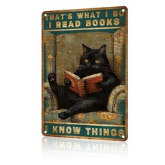 It’s Fine I’m Fine Cat Metal Tin Sign 8×12 Funny Vintage Home Wall Decor Gift
