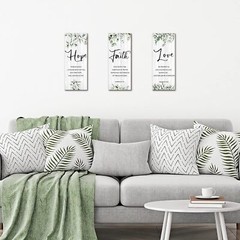 3 Pieces Faith Hope Love Wall Decor Bible Verse As the Picture Shows