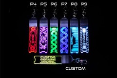 Futuristic Cyberpunk LED Keychain | Different Designs – Circuit Board, Green Cod