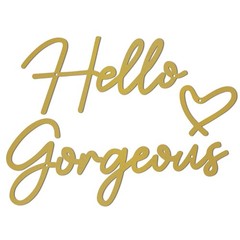 Hello Gorgeous Metal Wall Art Decor Gold Modern Hello Gorgeous Signs Farmhous…