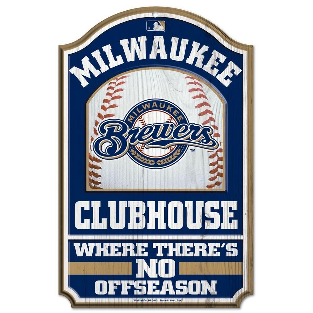 Milwaukee Brewers 11″ x 17″ Wood Sign