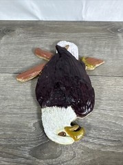 American Bald Eagle Wooden Wall Hanging Plaque Wreath HandMade 9” Rustic July 4