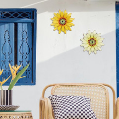Hogardeck 2 PCS 11″ Metal Sunflower Wall Decor for Indoor Outdoor, Sunflower Kit