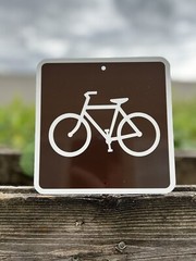 Bicycle Bike Path Trail Metal Parks & Recreation Sign 6″x6″ (NEW)