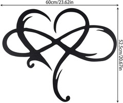 Infinity Heart Wall Decor Unique Infinity Heart Metal Art Wall Decor Love Sign