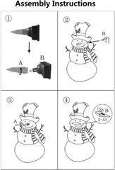 Snowman Sign Hanging Christmas Wall Decoration LED Battery Operated Blinking Nos