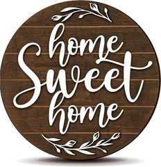 Home Sweet Home Wall Plaque – Rustic Farmhouse Decorative Sign for Living Room