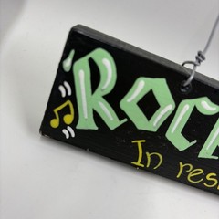 Decorative Hand Painted Rock Star In Residence Home Decor Wall/Door Sign 9”