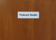 Podcast Studio door sign for podcast or video studio 3.16″ x 9.88″