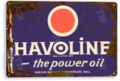 Havoline Gas Oil Sign, Station, Garage, Auto Shop, Retro Rustic Tin Sign A427