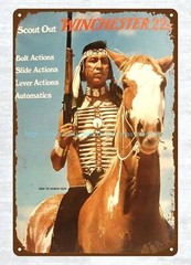 Scout Out 22’s metal tin sign guns hunting collectible home decor retroart