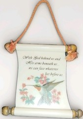 INSPIRATIONAL HOME DECOR HUMMINGBIRD PLAQUE WALL HANGING 7″x 7″