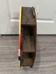 Peace Wood Shelf Sit Or Hang 18” | Colorful Pride Peace Shelf