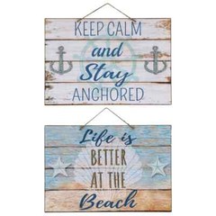 Shore Living Coastal Wall Décor Signs with Sentiments Choose 1 from 2 Designs
