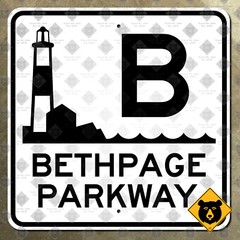 New York Bethpage State Parkway route marker highway sign Long Island 16×16