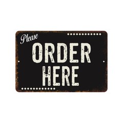 Please Order Here Sign Dark Restaurant Signs Pick Up Retro Décor 108120061064