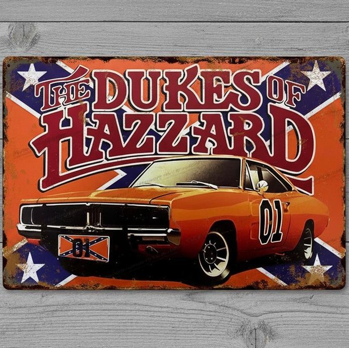 The Dukes Of Hazzard 8 x 12 Vintage Novelty Metal Sign Made In USA New!