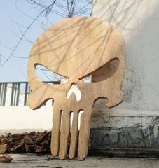 Punisher Skull Wooden Plaque Wall Art Home Gaming Room Décor Birthday Gifts Idea